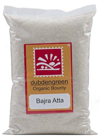 Organic Bajra Atta (Pearl Millet Flour), Dubdengreen (500gm)