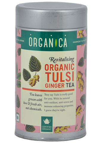 Organic Tulsi Ginger Tea, Organica (75 gm)