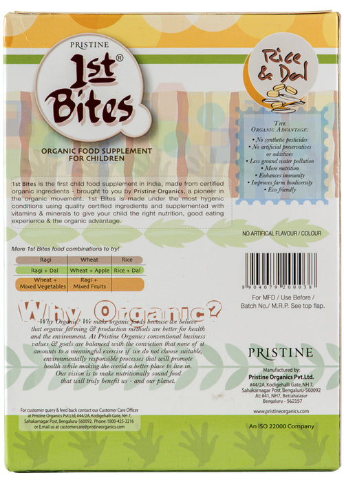 Organic 1st Bites - Rice & Dal, Pristine (300gm)