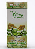 Organic Aloe Ginger Juice, Vitro Naturals (500ml)