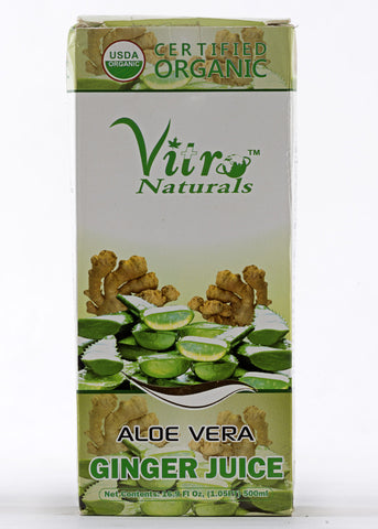 Organic Aloe Ginger Juice, Vitro Naturals (500ml)