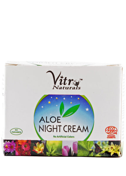 Organic Aloe Night Cream, Vitro Naturals (50gm)