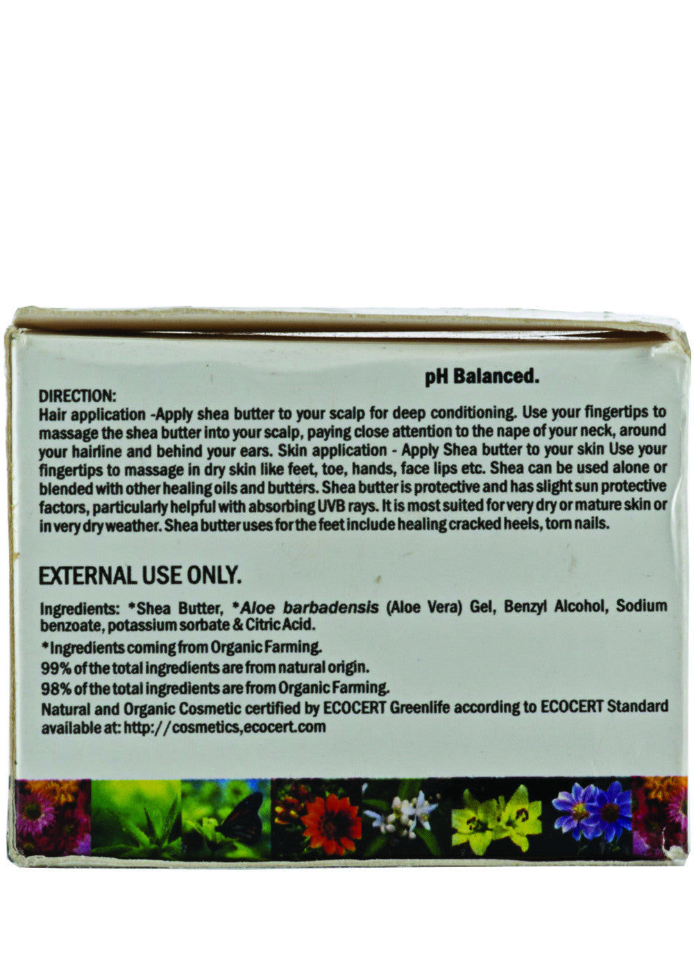 Organic Aloe Shea Body Butter, Vitro Naturals (50gm)