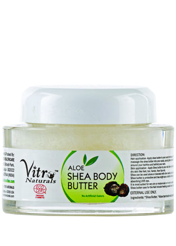 Organic Aloe Shea Body Butter, Vitro Naturals (50gm)