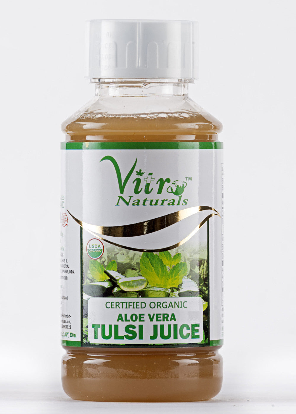 Organic Aloe Tulsi Juice, Vitro Naturals (500ml)