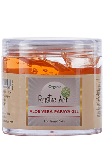 Organic Aloe Vera Papaya Gel, Rustic Art (100gm)