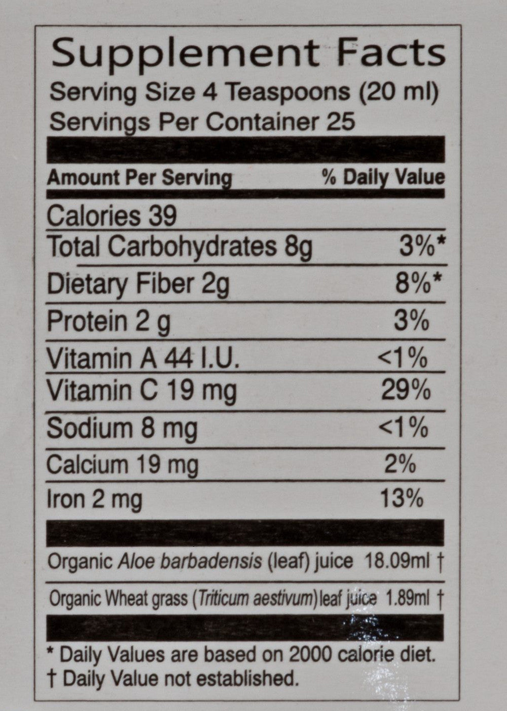 Organic Aloe Wheat Grass Juice, Vitro Naturals (500ml)
