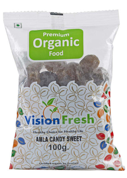 Organic Amla Candy - sweet (Gooseberry), Vision Fresh (100gm)