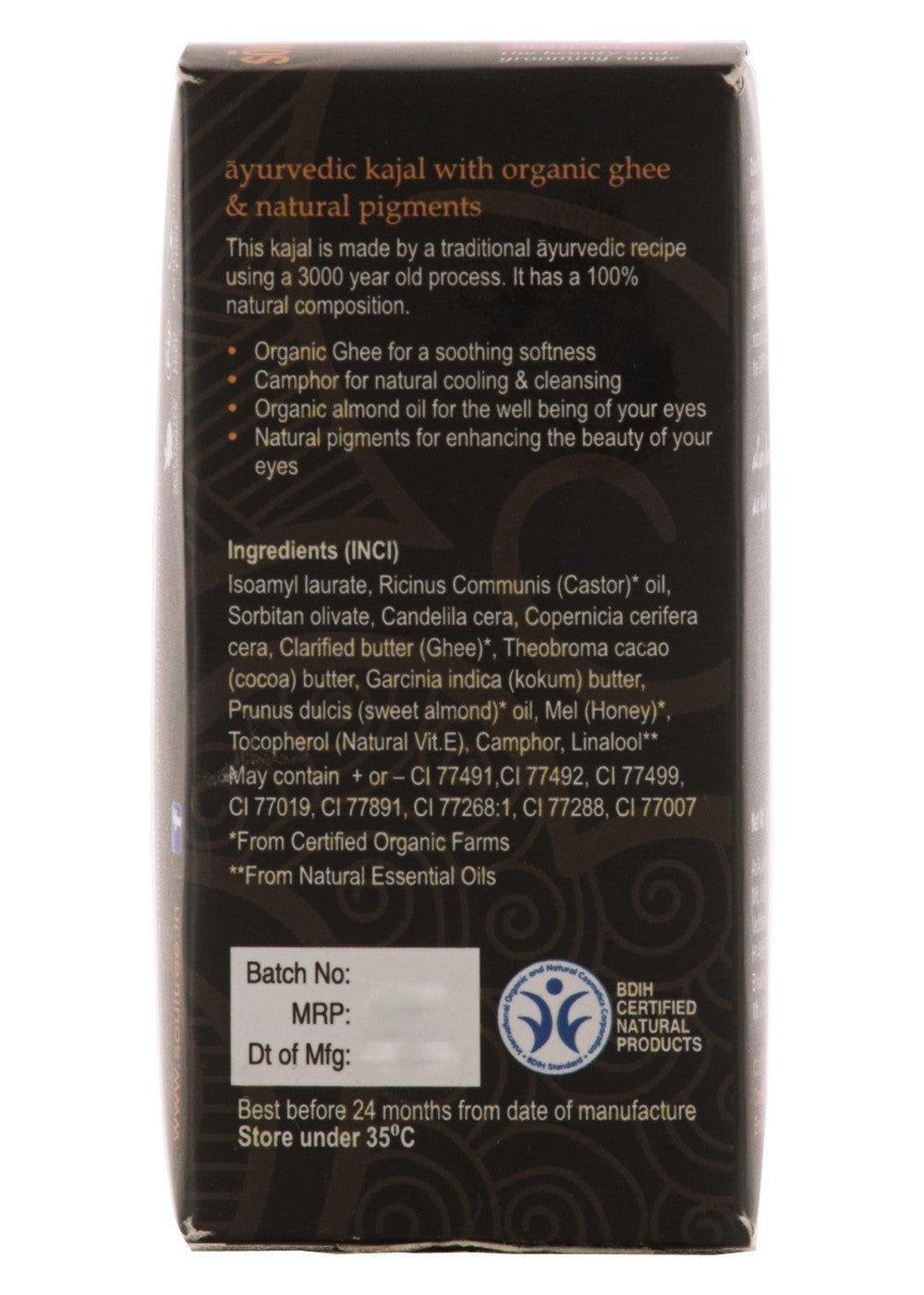 Organic Ayurvedic Kajal - Mood Indigo, Soul Tree (1 shade)