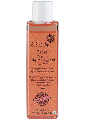 Organic Baby Oil - Evoke, Rustic Art (100ml)