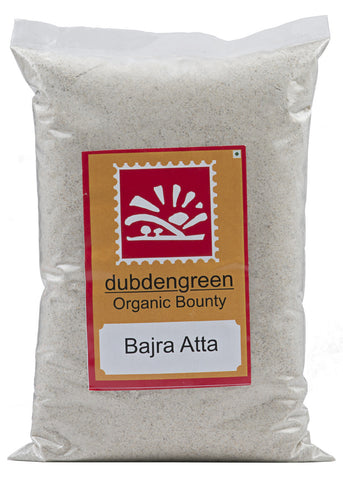 Organic Bajra Atta (Pearl Millet Flour), Dubdengreen (500gm)