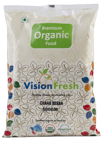 Organic Besan (Bengal Gram Flour), Vision Fresh (500gm)