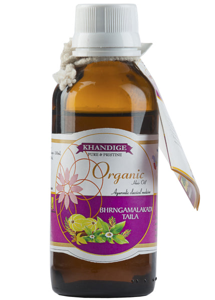 Organic Bhrngamalakadi Oil, Khandige (100ml)