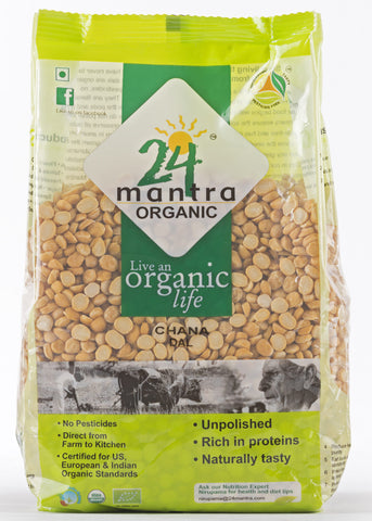 Organic Chana Dal (Split Bengal Gram), 24 Mantra (500gm)