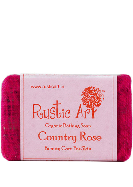 Organic Country Rose Soap, Rustic Art (100gm)