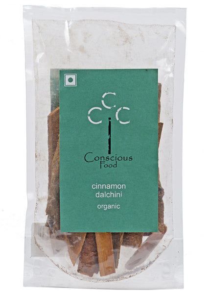 Organic Dalchini (Cinnamon Bark), Conscious Food (50gm)