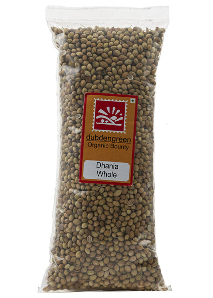 Organic Dhania Whole (Coriander), Dubdengreen (100gm)