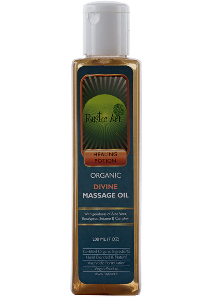 Organic Divine Massage Oil, Rustic Art (200ml)