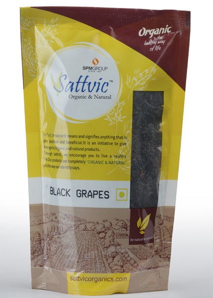 Organic Dry Black Grapes, Sudh Sattvic (150gm)