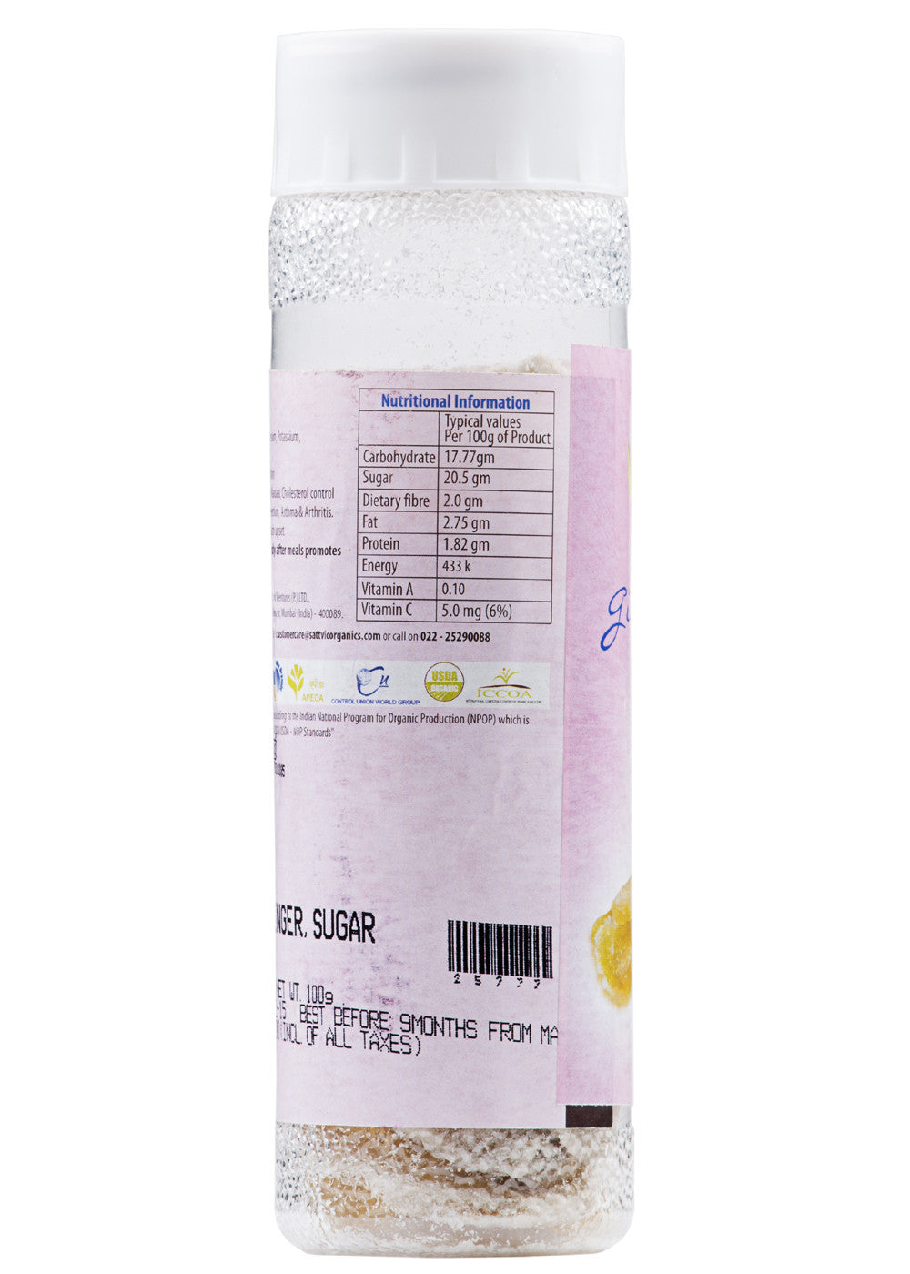 Organic Ginger Candy, Sudh Sattvic (100gm)
