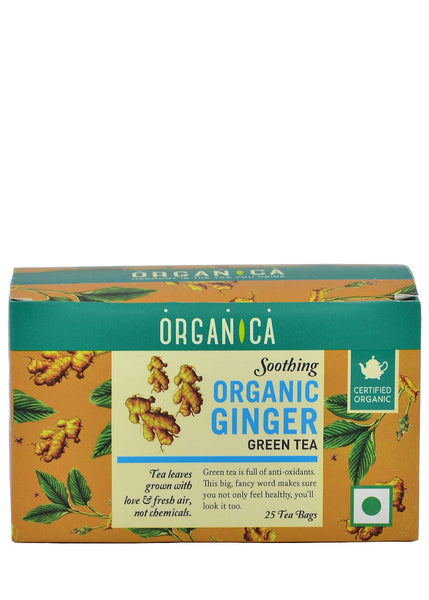 Organic Ginger Green Tea , Organica (25 tea bags)