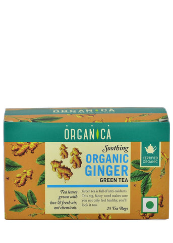 Organic Ginger Green Tea , Organica (25 tea bags)