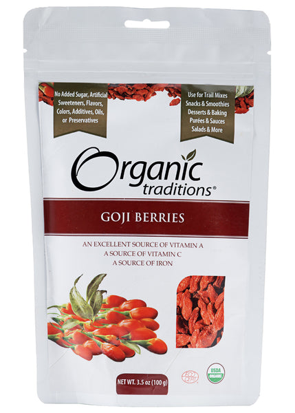 Organic Goji Berries, Organic Traditions (100gm)