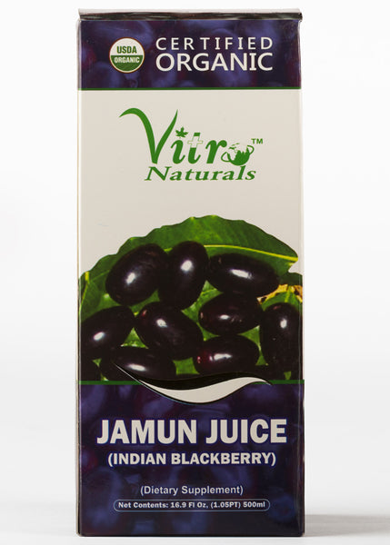 Organic Jamun Juice, Vitro Naturals (500ml)