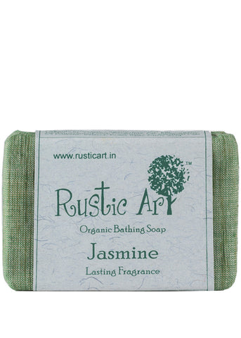 Organic Jasmine Soap,  Rustic Art (100gm)