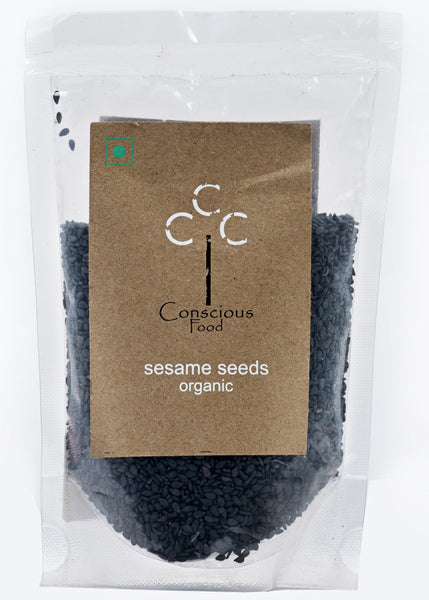 Organic Kala Til (Sesame Black Seeds), Conscious Food (100gm)