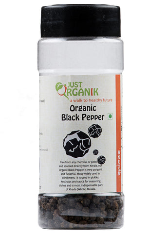 Organic Kali Mirch Whole (Black Pepper), Just Organik (50gm)