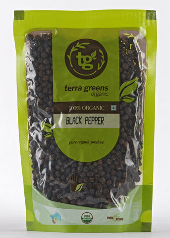 Organic Kali Mirch Whole (Black Pepper), Terra Greens (100gm)