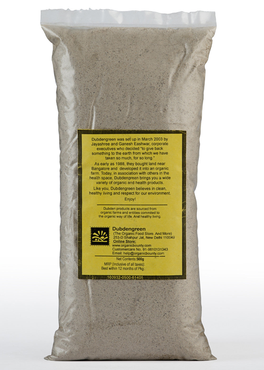 Organic Kuttu Atta (Buck Wheat Flour), Dubdengreen (500gm)