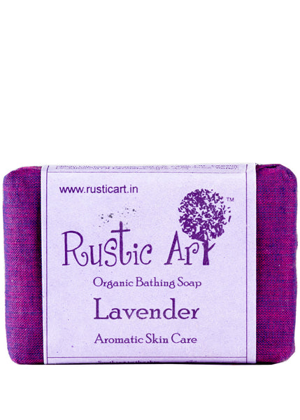 Organic Lavender Soap, Rustic Art (100gm)