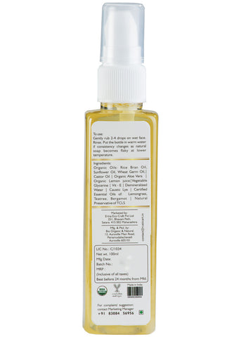 Organic Lemon Face wash, Rustic Art (100ml)