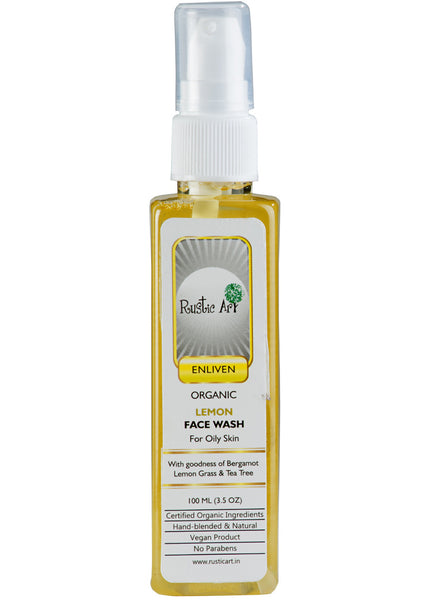 Organic Lemon Face wash, Rustic Art (100ml)