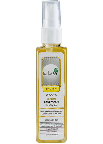 Organic Lemon Face wash, Rustic Art (100ml)