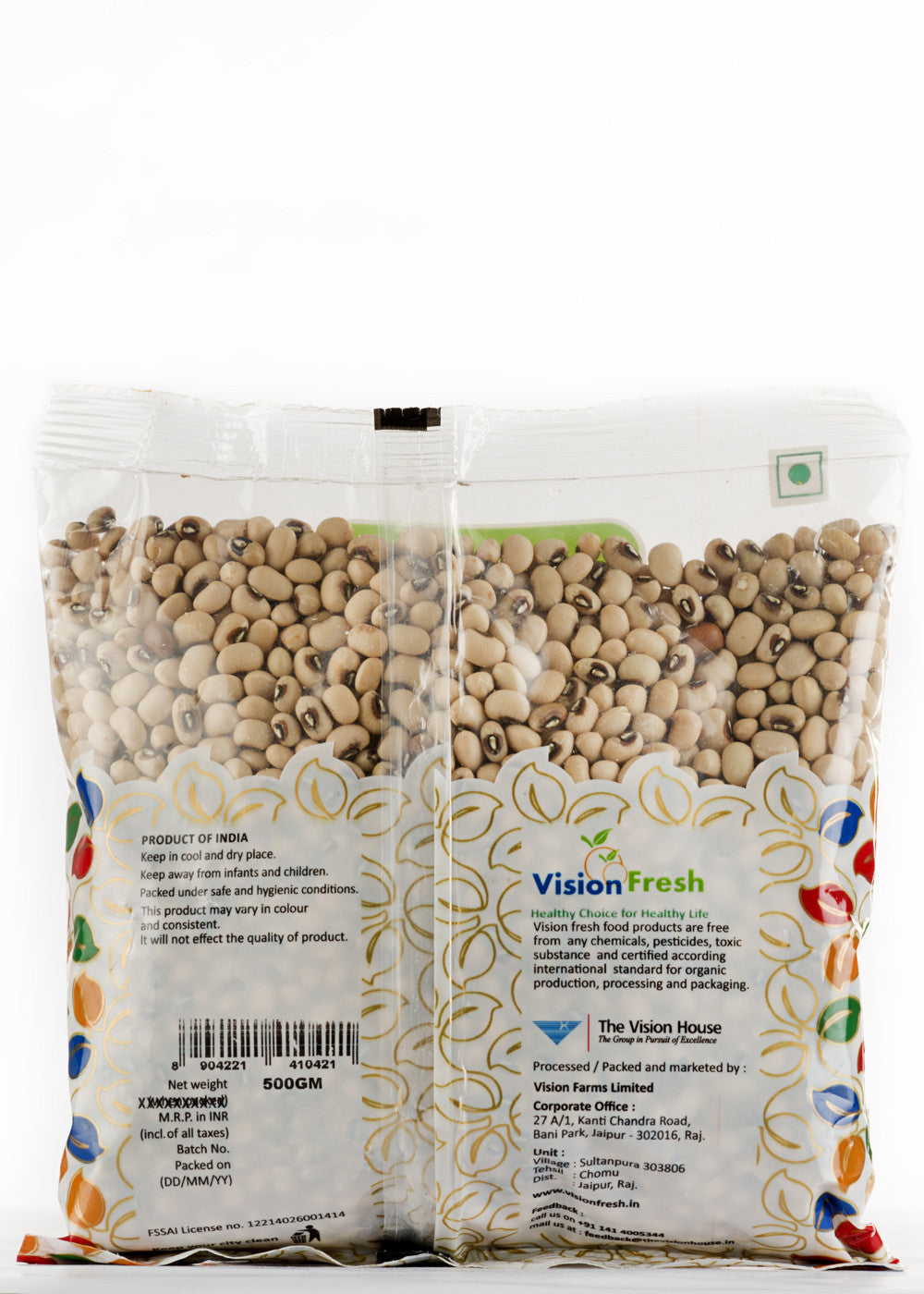 Organic Lobia (Cowpea White), Vision Fresh (500gm)