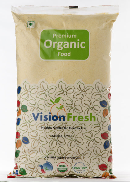 Organic Makai Atta (Maize Flour), Vision Fresh (500gm)