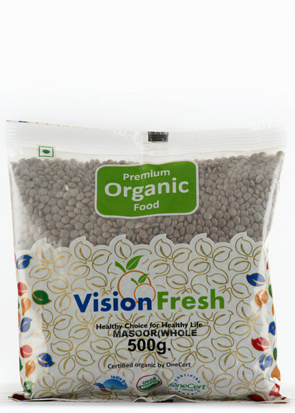 Organic Masoor Whole (Pink Lentil), Vision Fresh (500gm)