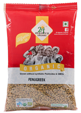 Organic Methi Dana (Fenugreek Seeds), 24 Mantra (100gm)