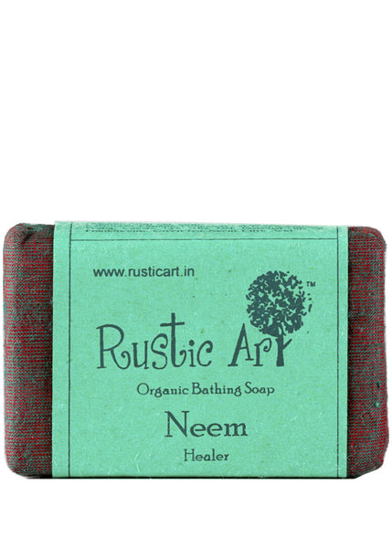 Organic Neem Soap, Rustic Art (100gm)