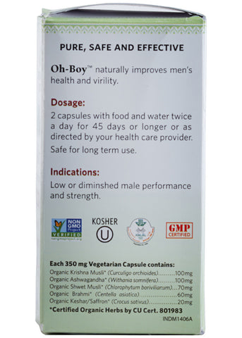 Organic Oh-Boy Capsules, Organic India (30gm)