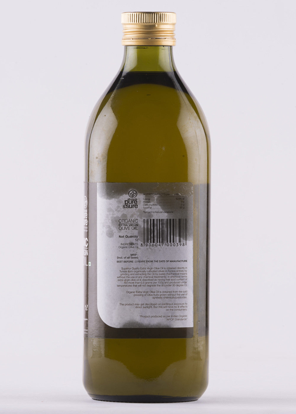 Organic Olive Oil, Pure & Sure (1ltr)