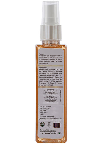 Organic Rose Face wash, Rustic Art (100ml)