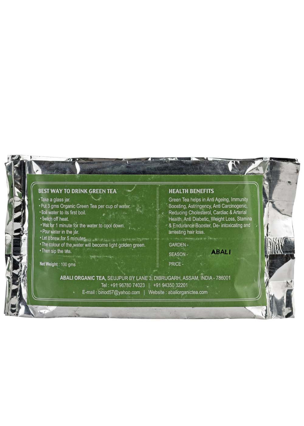 Organic Rose Green Tea, Abali Tea (100gm)
