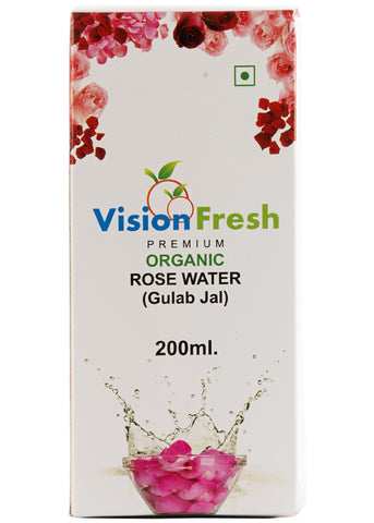 Organic Rose Water, Vision Fresh (200 ml)