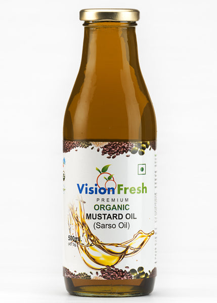 Organic Sarson Tel (Mustard Oil), Vision Fresh (500ml)