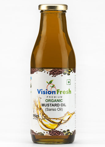 Organic Sarson Tel (Mustard Oil), Vision Fresh (500ml)