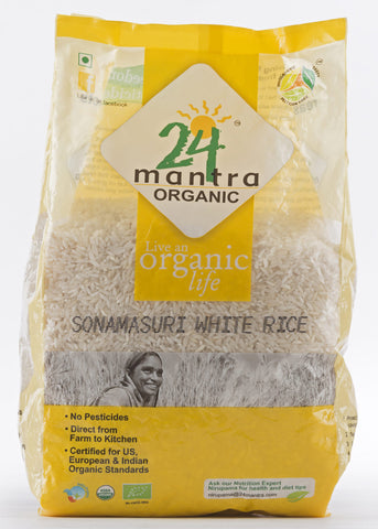 Organic Sonamasuri Rice (Polished), 24 Mantra (1kg)